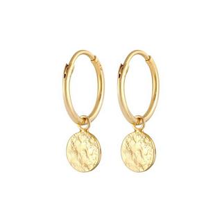 Elli  Boucles d'Oreilles Créoles Avec Plaques 