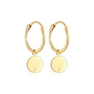 Elli  Boucles d'Oreilles Créoles Avec Plaques 