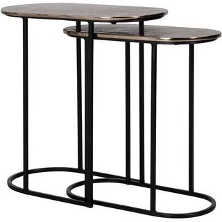 mutoni Table d'appoint Chandon or 52 (lot de 2)  