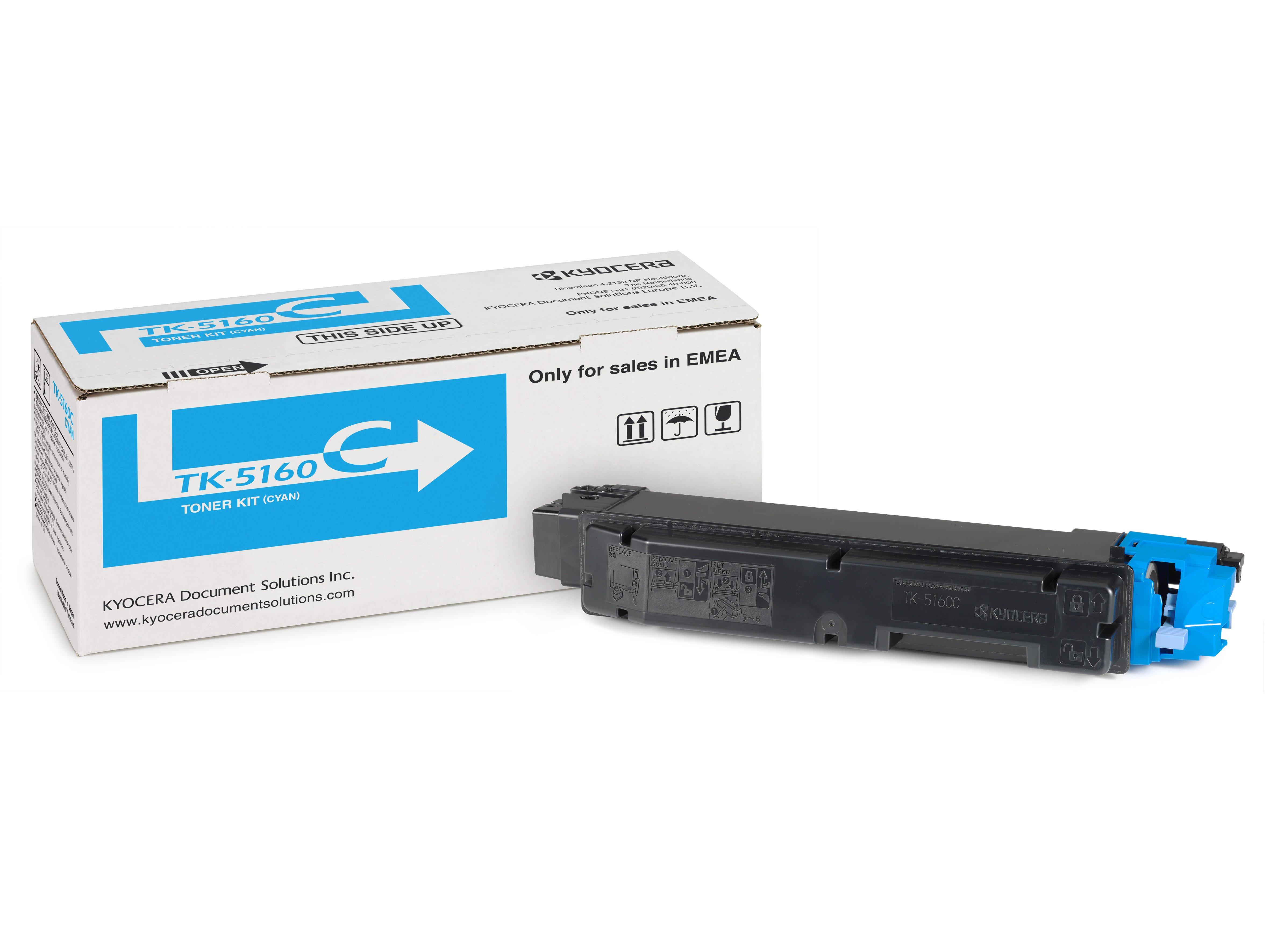 KYOCERA  KYOCERA Toner-Modul cyan TK-5160C Ecosys P7040 12'000 Seiten 