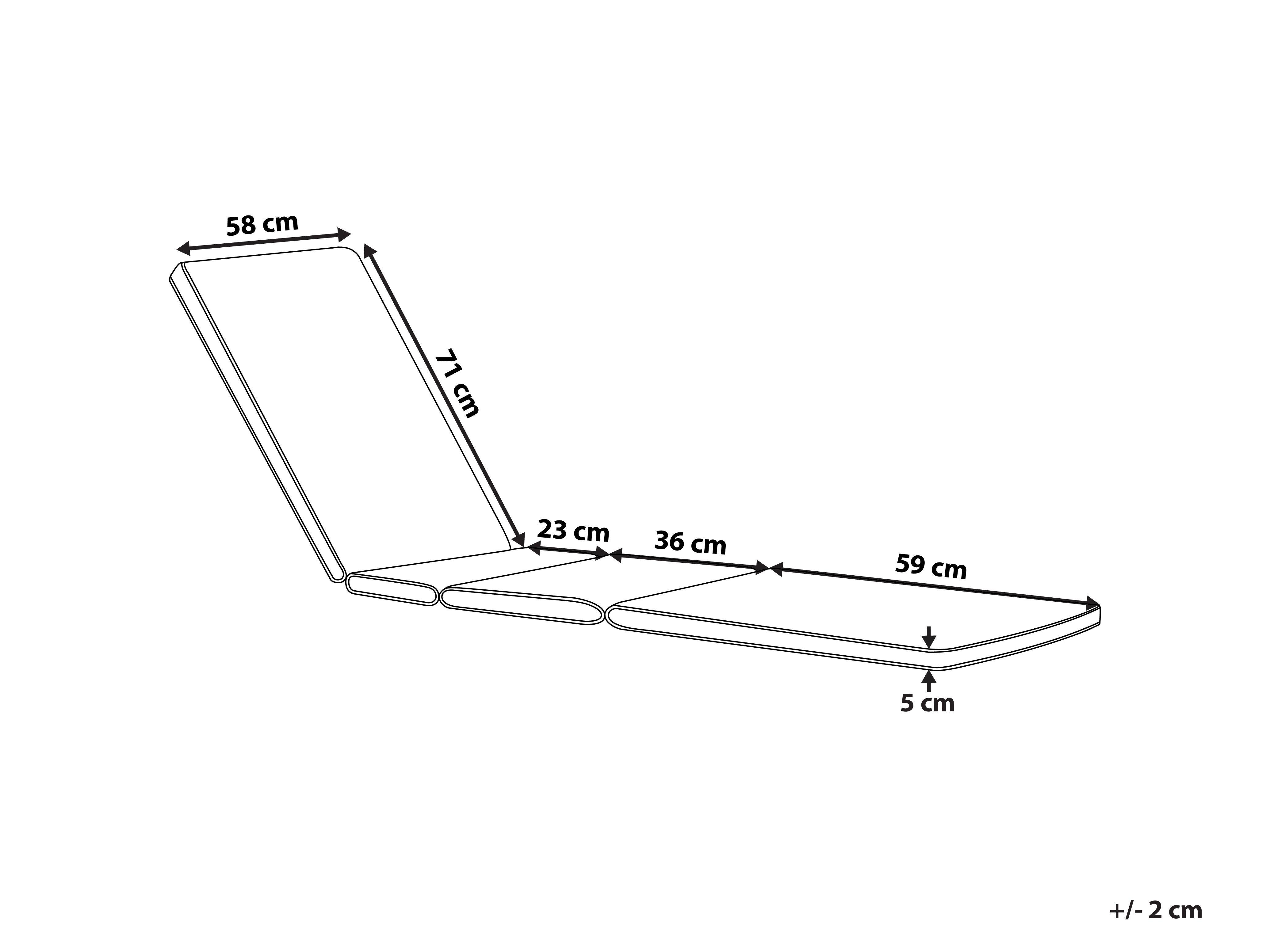 Beliani Coussin de transat extérieur en Polyester Scandinave TOSCANA/JAVA/AMANTEA PREMIUM  