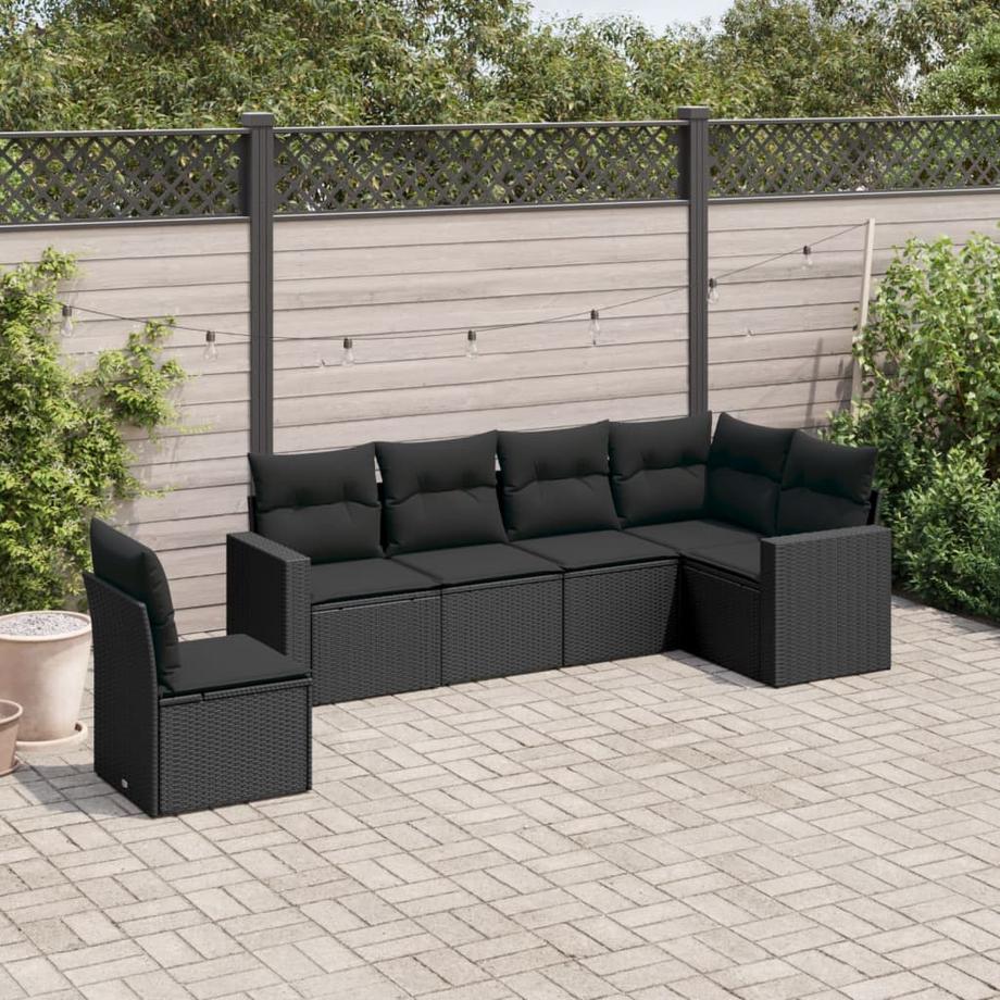VidaXL set divano da giardino Polirattan  