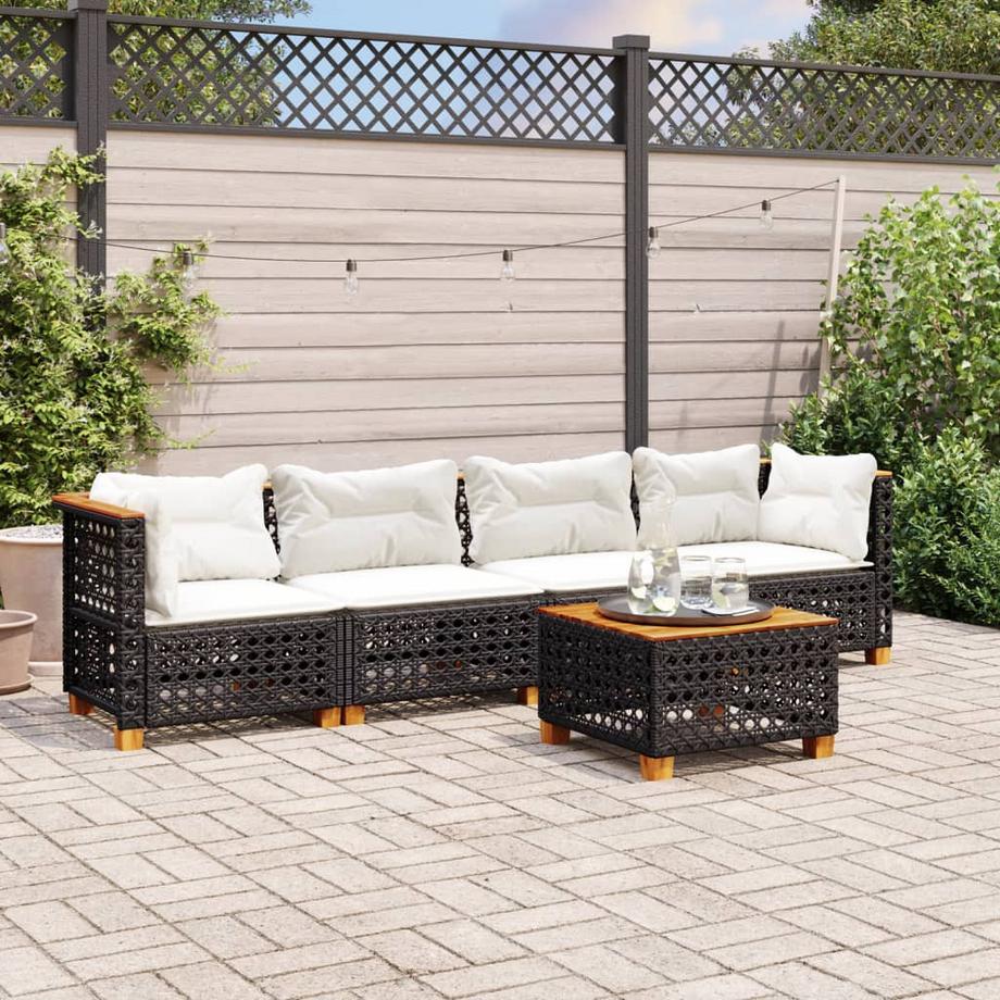 VidaXL Ensemble de canapés de jardin rotin synthétique  