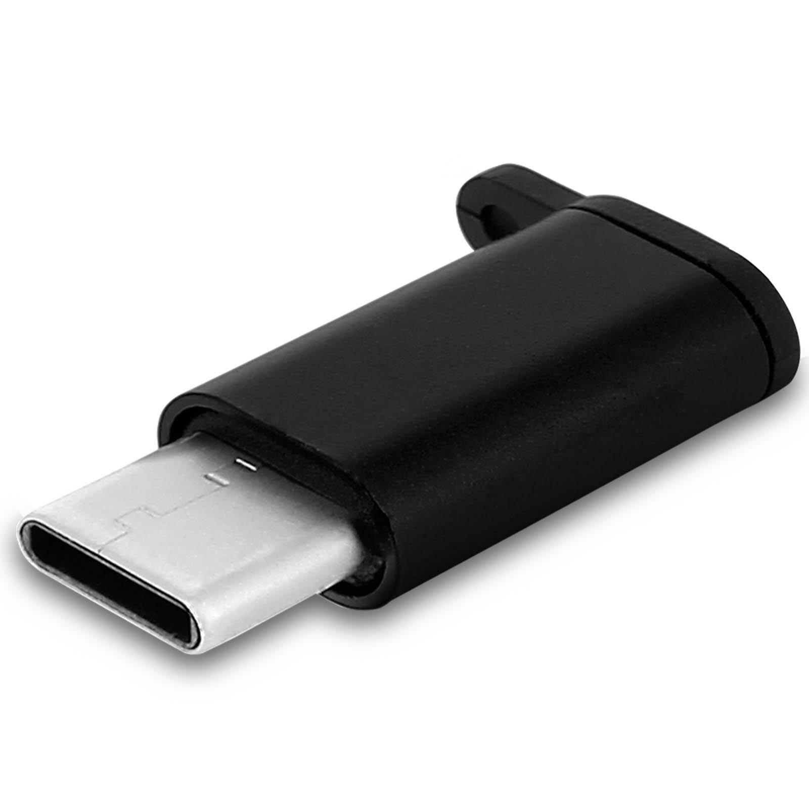 Avizar  Adaptateur Type C vers Micro USB Noir 