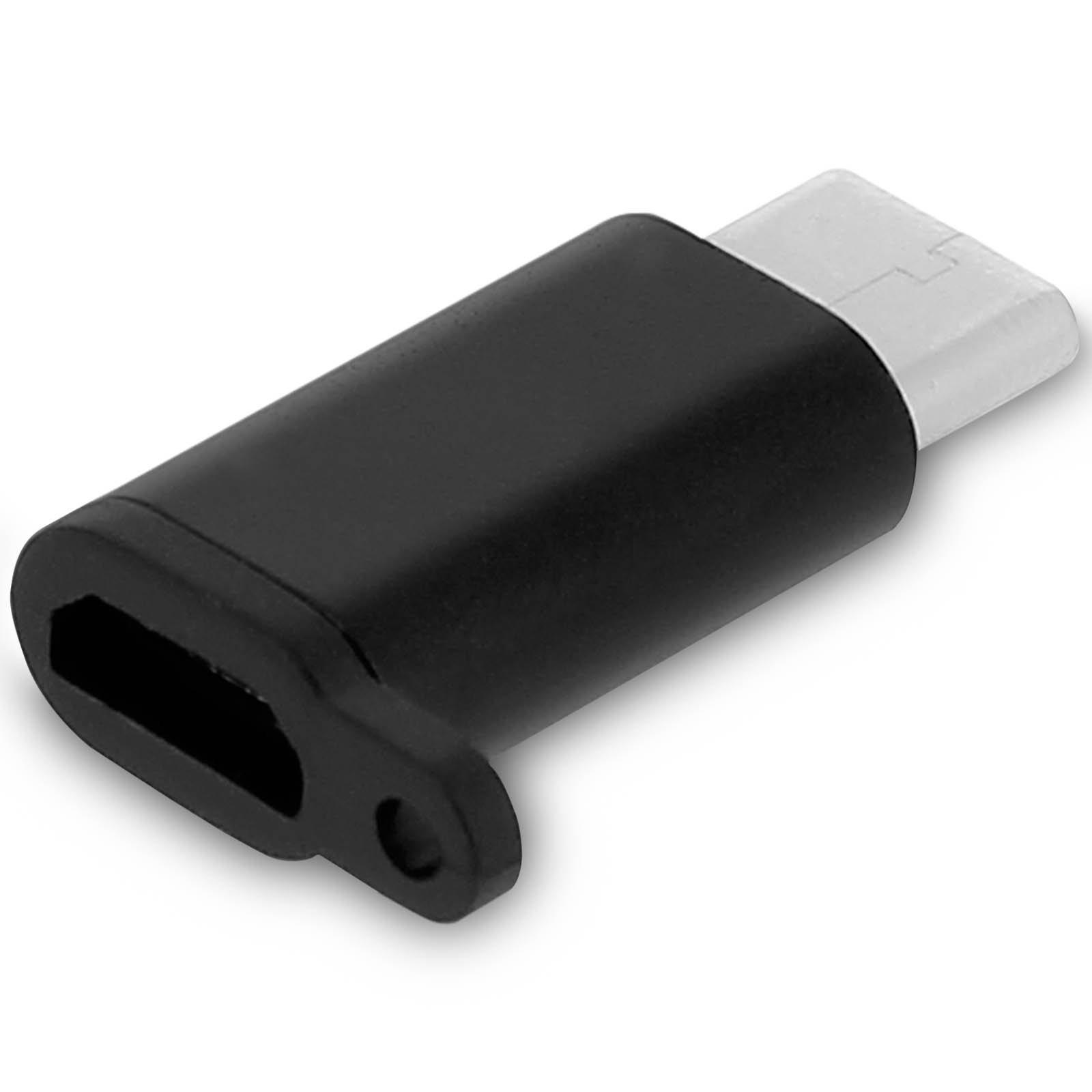 Avizar  Adaptateur Type C vers Micro USB Noir 