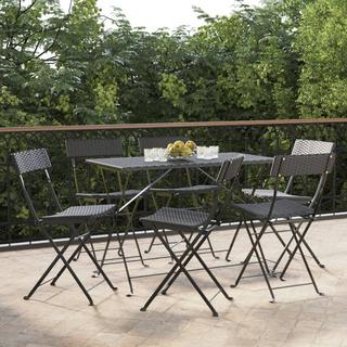 VidaXL Klappbarer bistrostuhl poly-rattan  