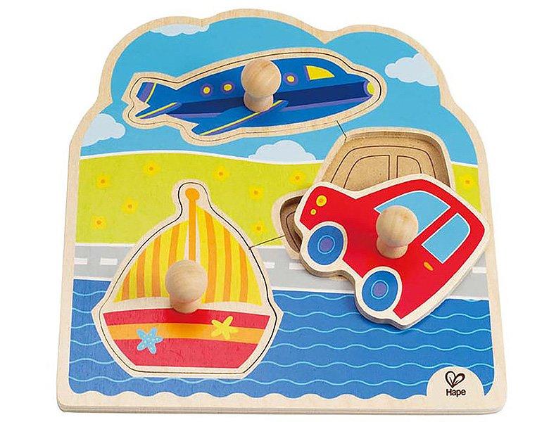 Hape  Puzzle Knopfpuzzle Fahrzeuge (4Teile) 