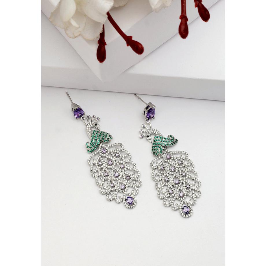 AVANT-GARDE PARIS  Diva Wunderschöne Pfauen-Tropfenohrringe 