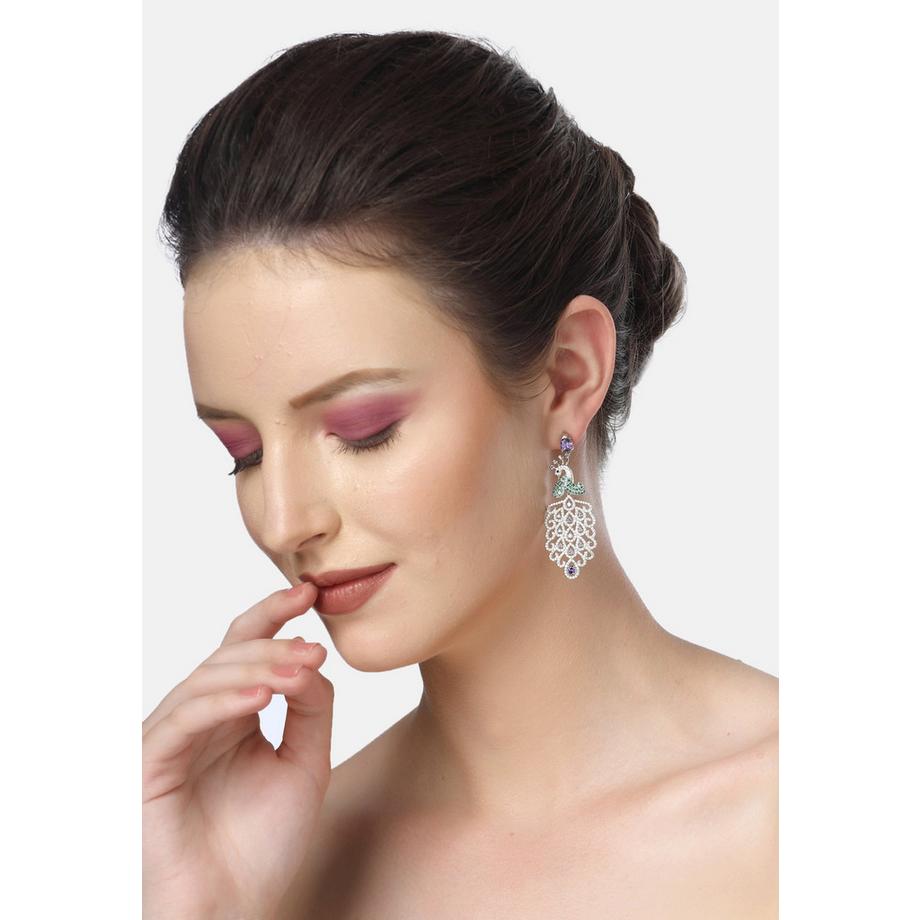 AVANT-GARDE PARIS  Diva Wunderschöne Pfauen-Tropfenohrringe 