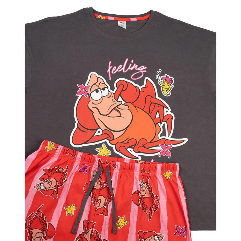 The Little Mermaid Schlafanzug Mit Langer Hose, Kurzärmlig  