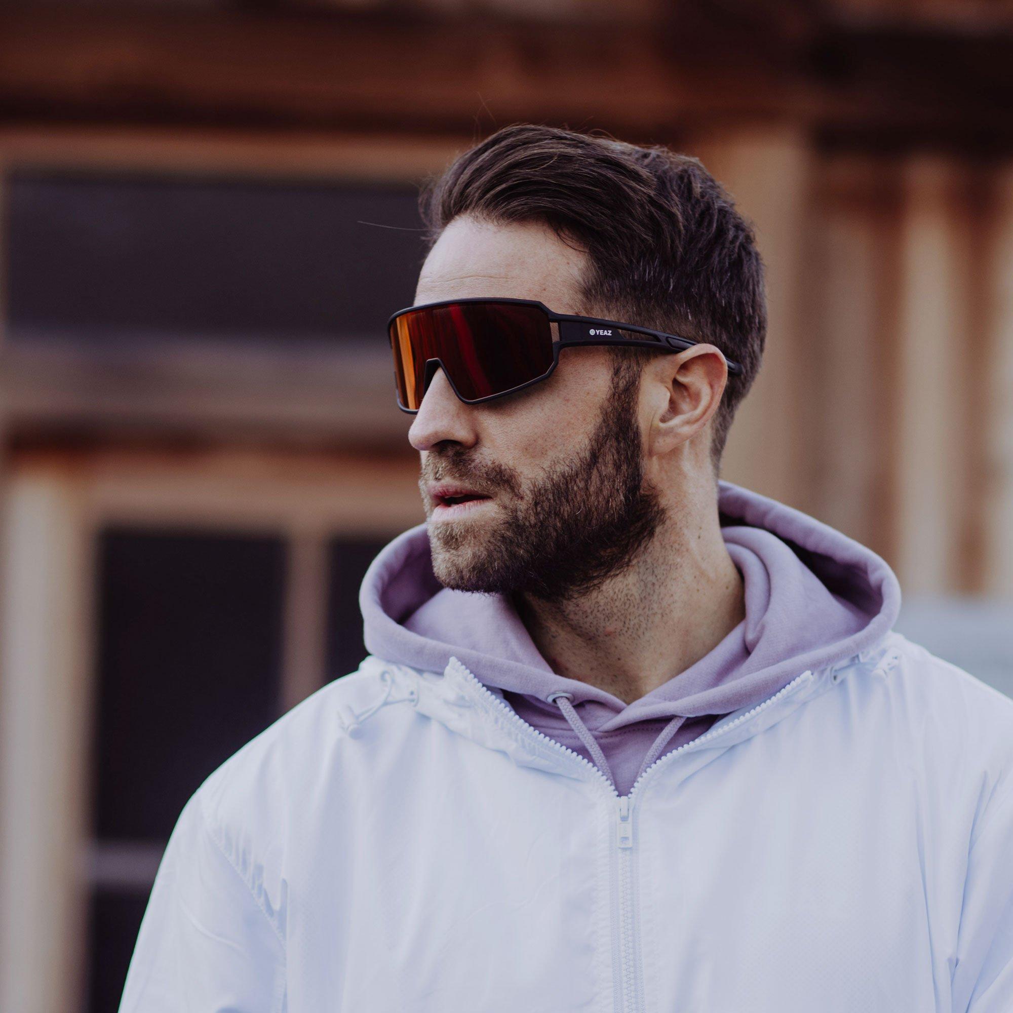 YEAZ  SUNWAVE Sport-Sonnenbrille Black/Red 