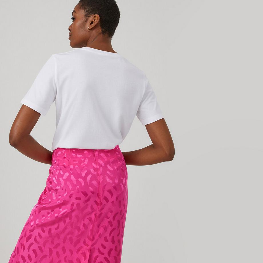 La Redoute Collections T-Shirt con rotondo scollo e corte maniche  