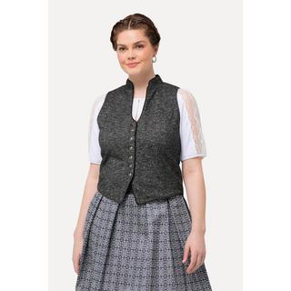 Ulla Popken  Corsetto in tradizionale stile Tracht con collo alto e bottoni decorativi 