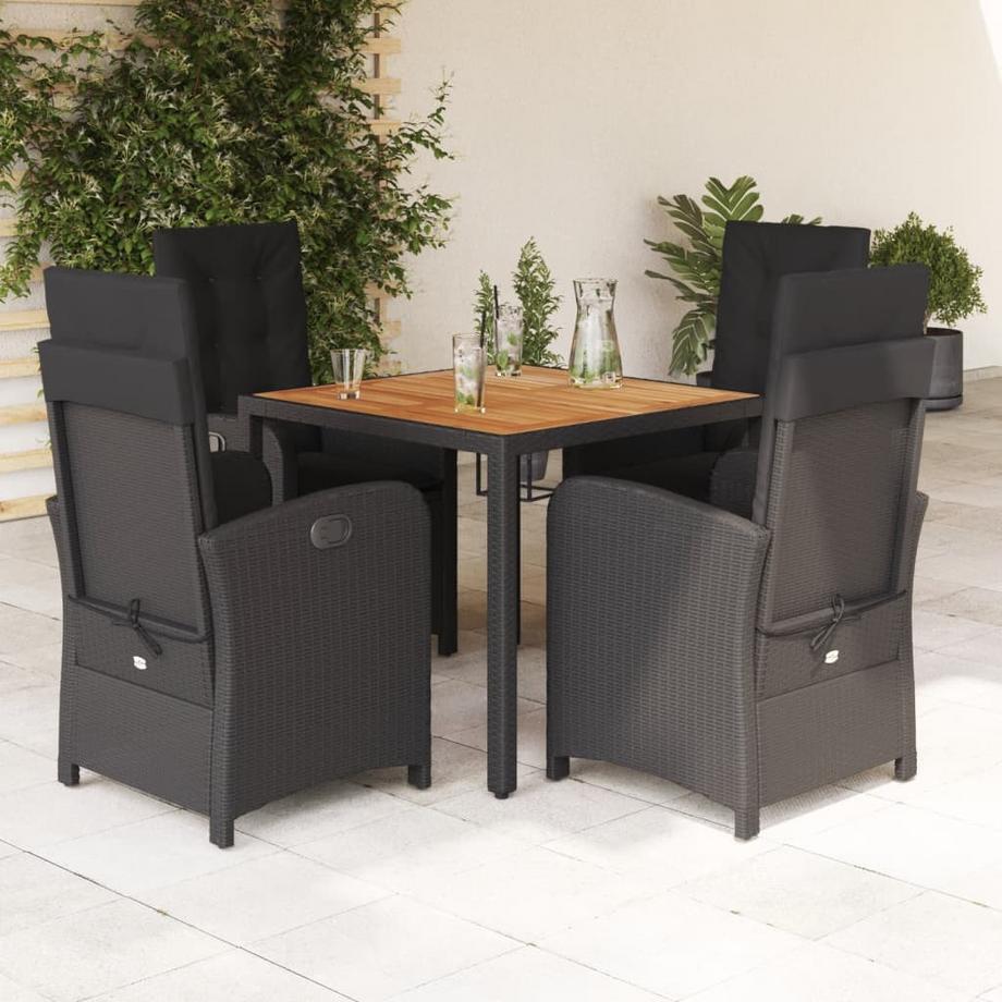 VidaXL Ensemble de salle à manger de jardin rotin synthétique  