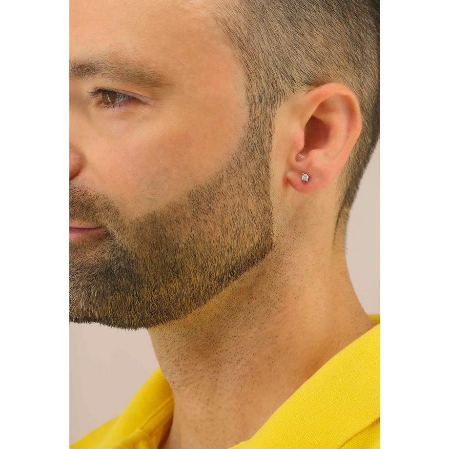 MUAU Schmuck  Solitär Ohrstecker 4-Griff-Fassung Weissgold 750 Brillanten 0.34ct. 5mm 