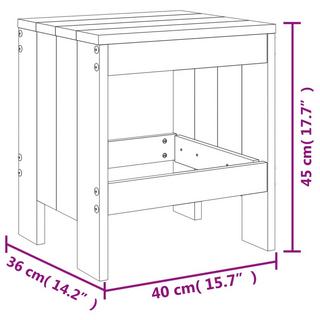 VidaXL Tabouret de jardin bois de pin  