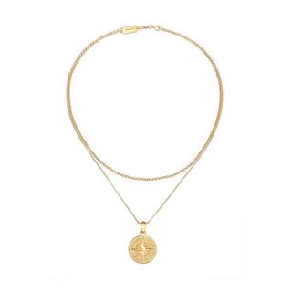 Kuzzoi  Halskette  Layer Erbskette Kompass 925 Silber 