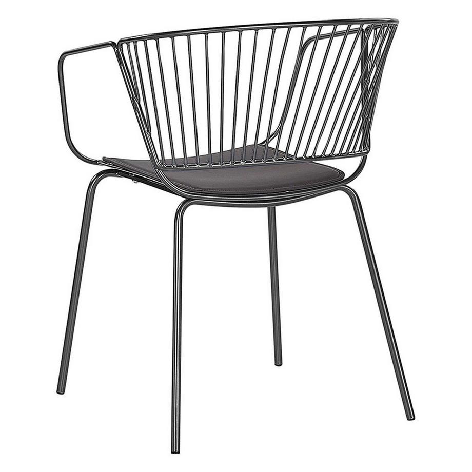 Beliani Lot de 2 chaises de salle à manger en Acier Moderne RIGBY  