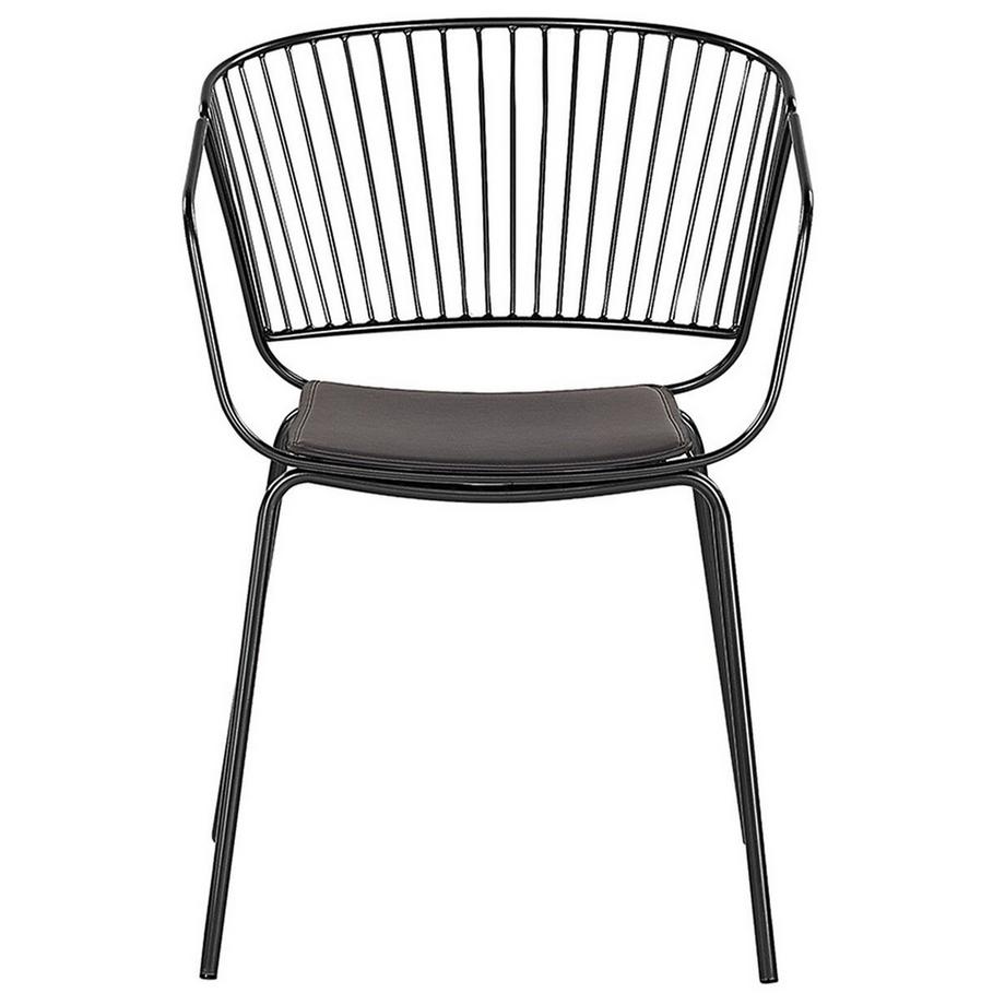 Beliani Lot de 2 chaises de salle à manger en Acier Moderne RIGBY  