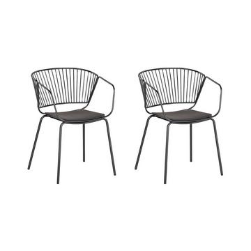 Lot de 2 chaises en Acier Moderne RIGBY