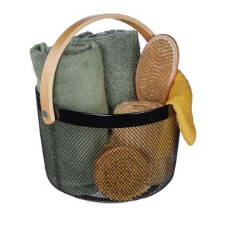 Northix Cestino rotondo in filo metallico con manico  