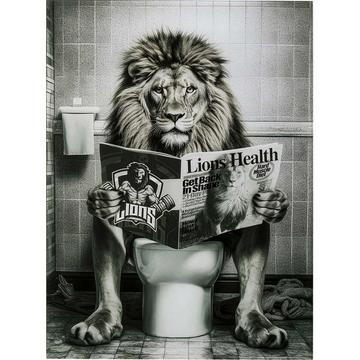Tableau en verre Bath Lion 60x80