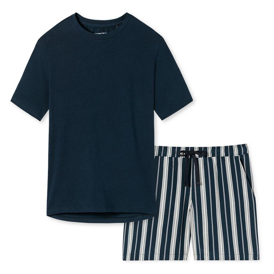 Schiesser Night & Home Pyjama court avec shorts rayés  