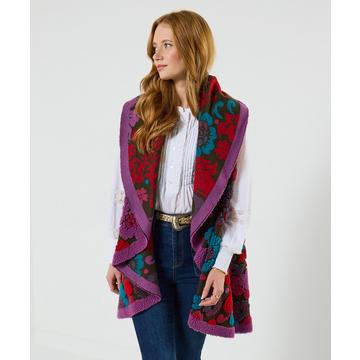 Auffällige Weste mit Blumenmuster