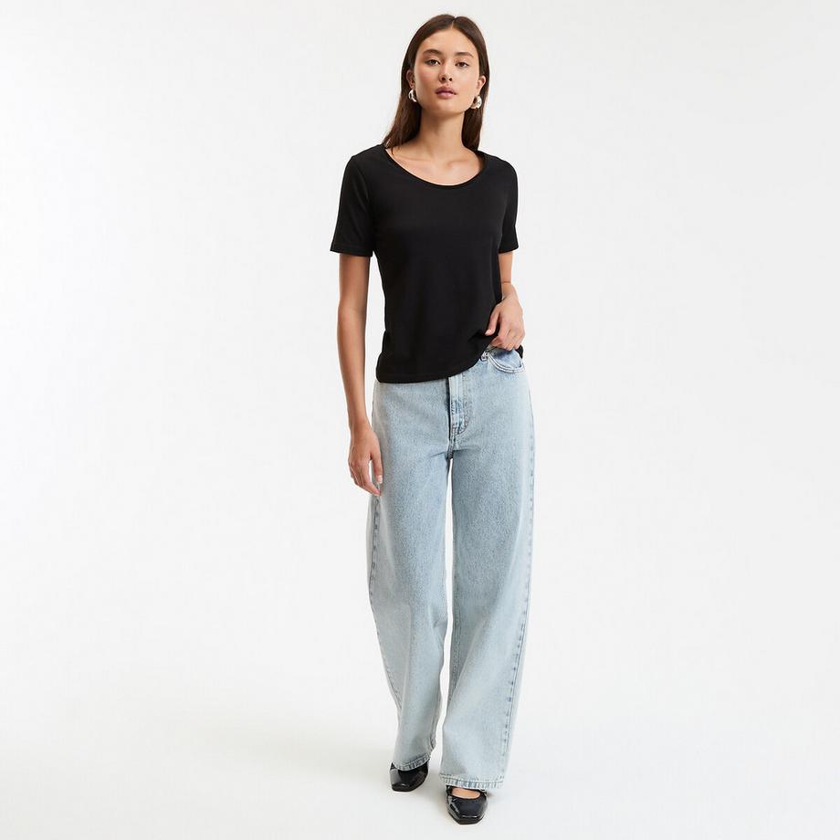 La Redoute Collections Rundhals Kurzarm T-Shirt  