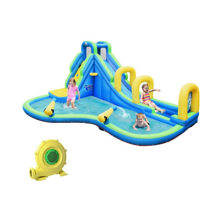 Northix  Hüpfburg Aufblasbare Wasserrutsche mit Gebläse 478x366x242cm 