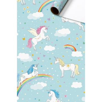 STEWO GESCHENKPAPIER MELODY BLAU/WEISS, MATERIAL: PAPIER