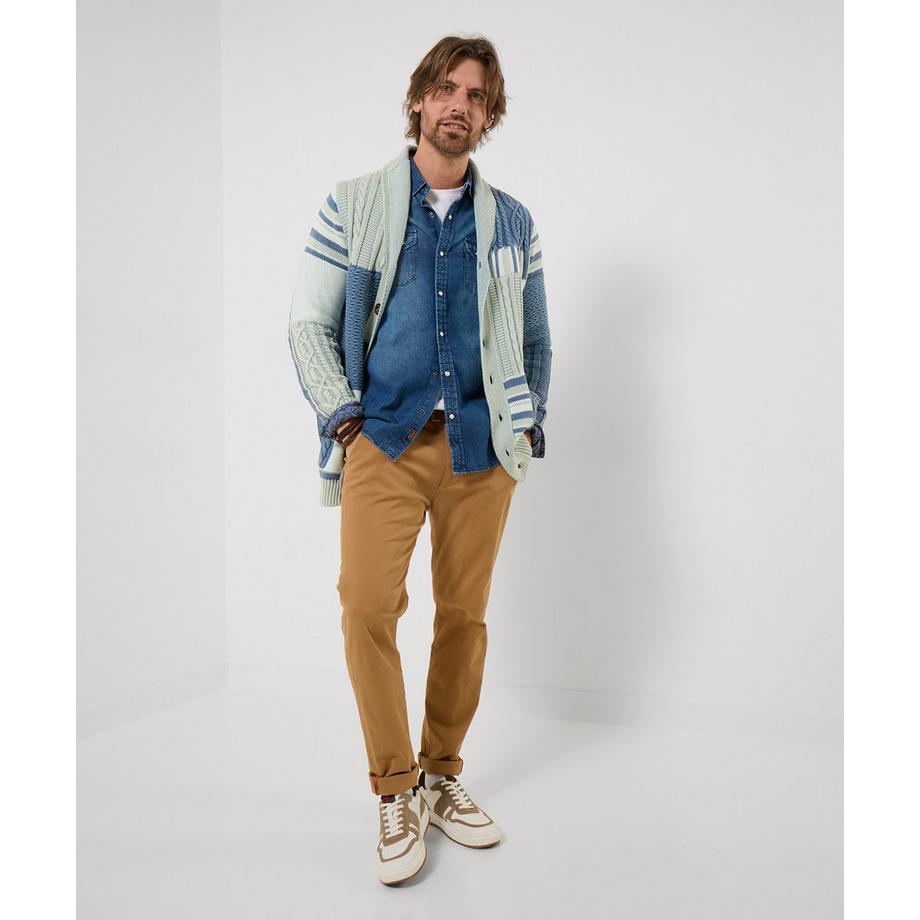 Joe Browns Patchwork Strickjacke mit verschiedenen Strickmustern  