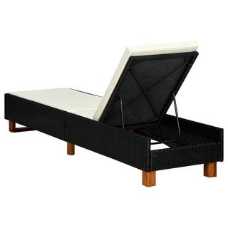 VidaXL Chaise longue rotin synthétique  