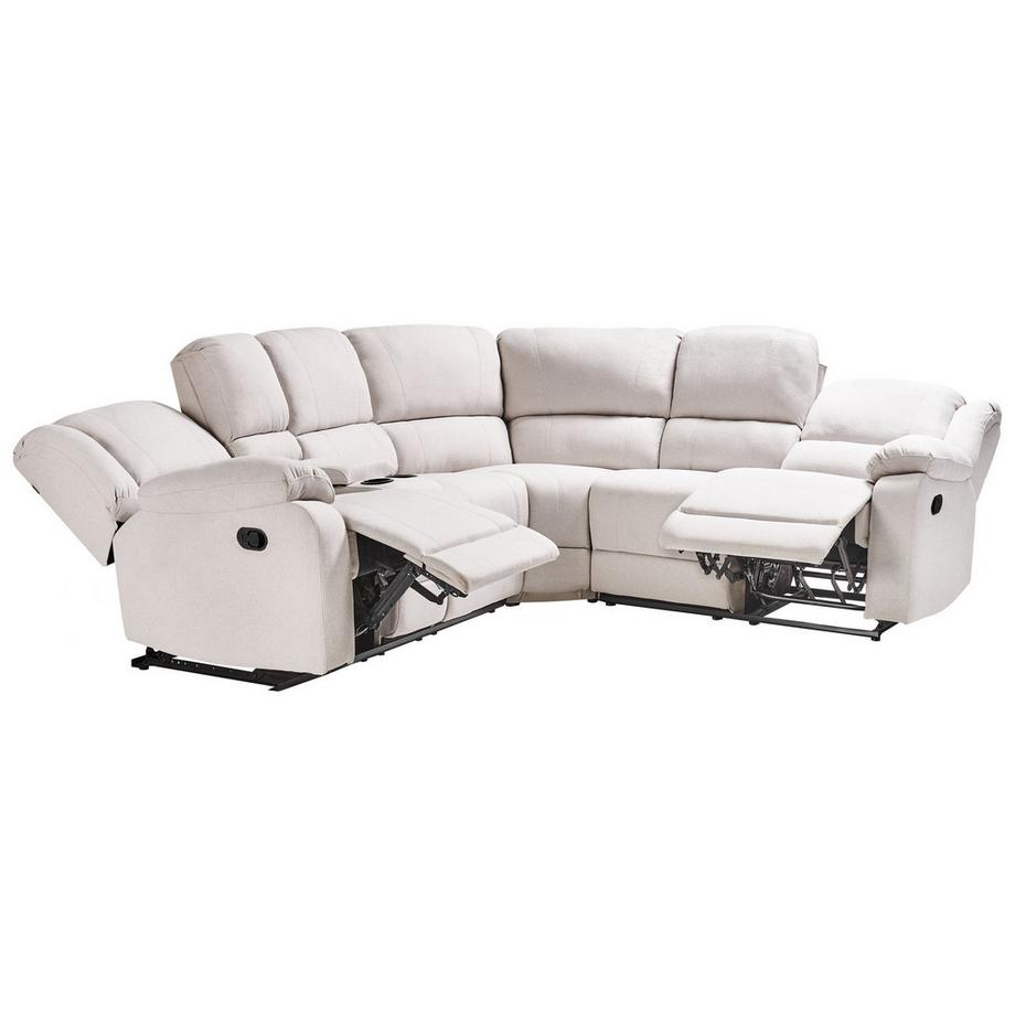 Beliani Canapé d'angle en Tissu Moderne ROKKE  