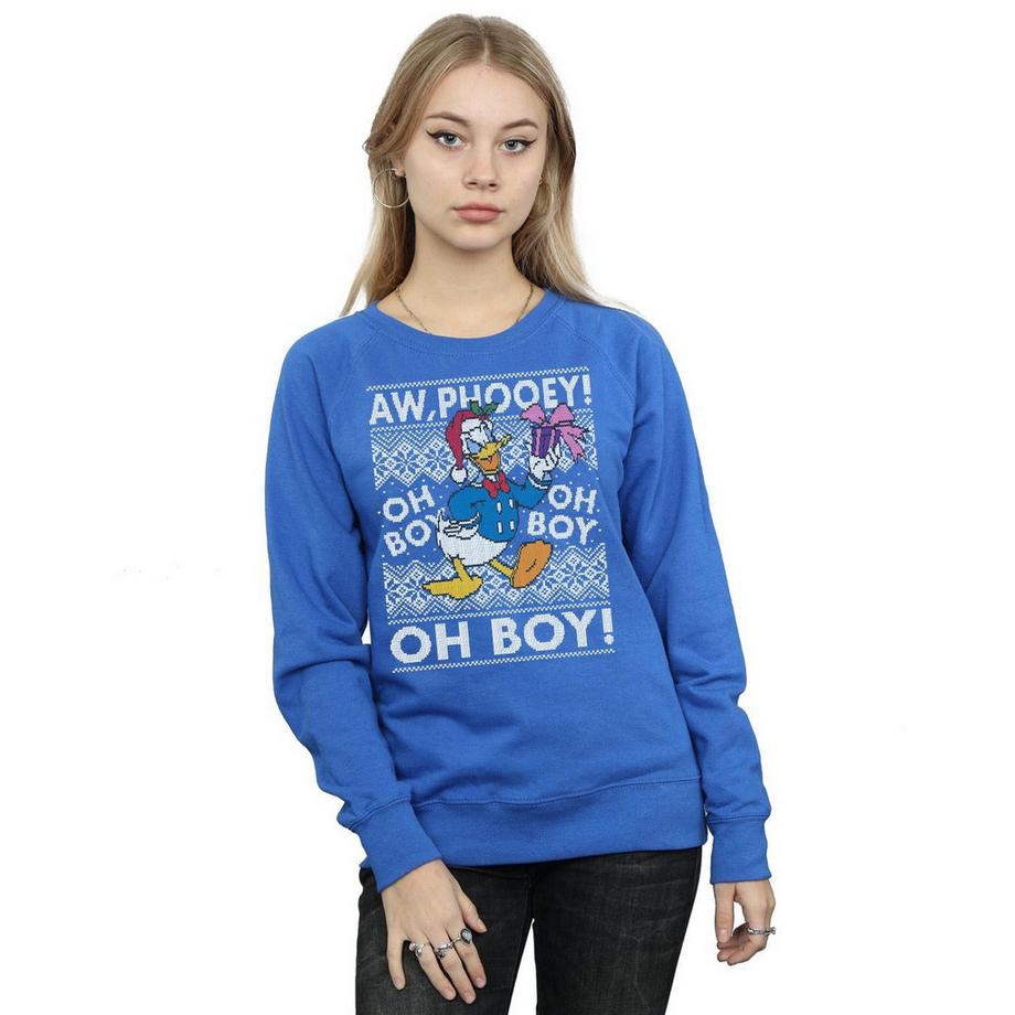 Disney Donald Duck Aw Phooey Oh Boy Felpa Natalizia  