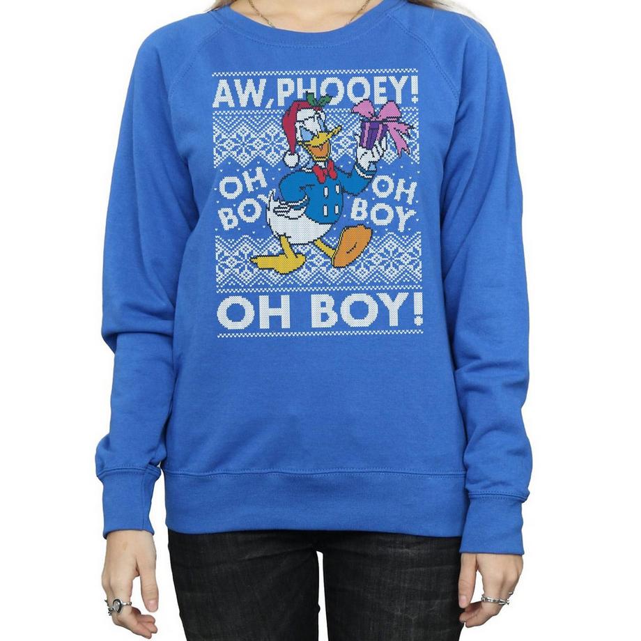 Disney Donald Duck Aw Phooey Oh Boy Felpa Natalizia  