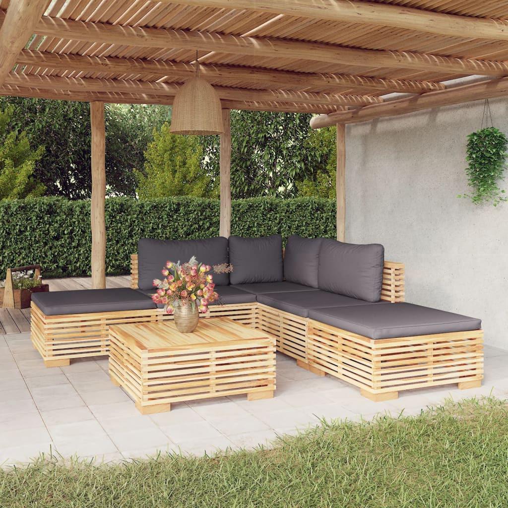 VidaXL set divani da giardino Teak riciclato  