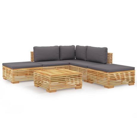 VidaXL set divani da giardino Teak riciclato  