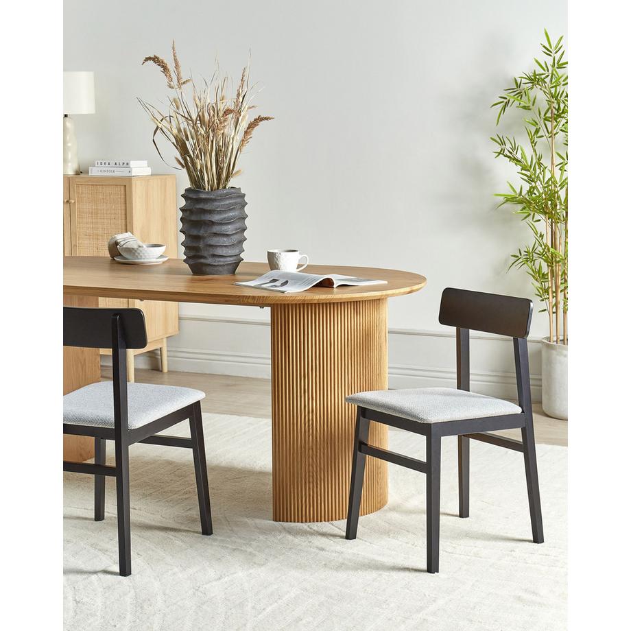 Beliani Set di 2 sedie da pranzo en Legno di caucciù Classico STACY  