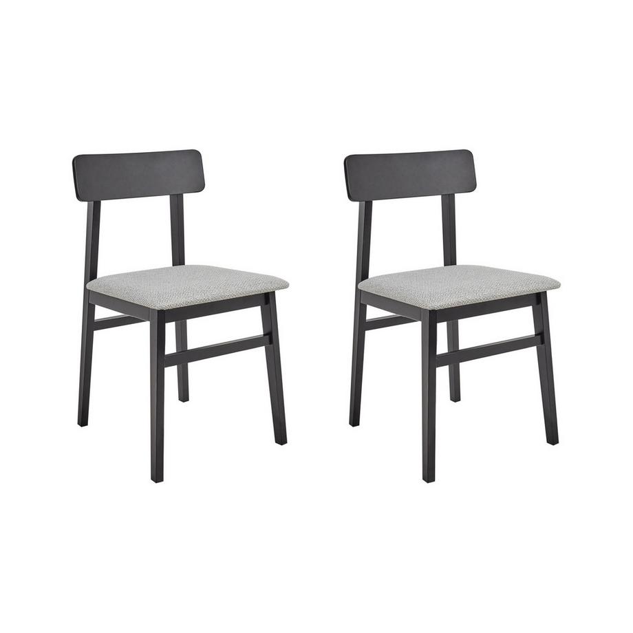 Set di 2 sedie da pranzo en Legno di caucciù Classico STACY