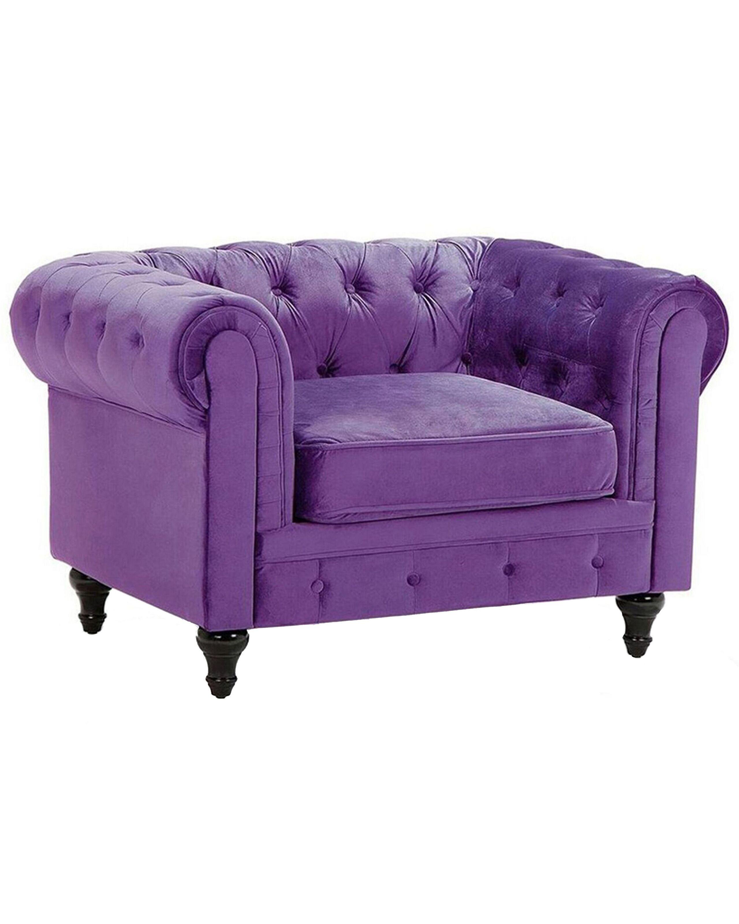 Beliani Poltrona en Velluto Glamour CHESTERFIELD  