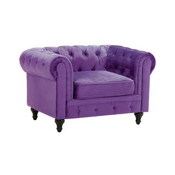 Fauteuil en Velours Glamour CHESTERFIELD