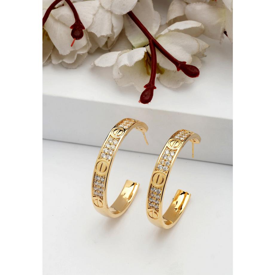 AVANT-GARDE PARIS  Boucles d'oreilles cercles scintillantes intemporelles 