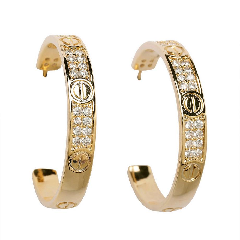 Boucles d'oreilles cercles scintillantes intemporelles