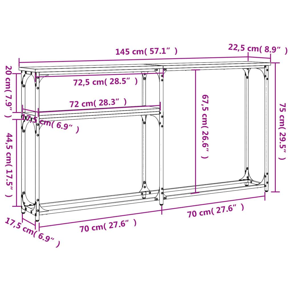 VidaXL Table console bois d'ingénierie  