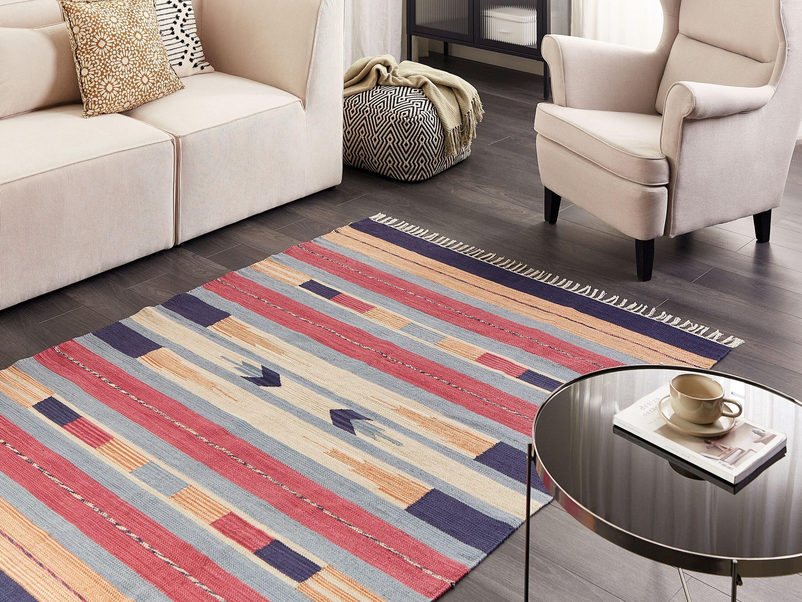 Beliani Tapis en Coton Traditionnel GANDZAK  