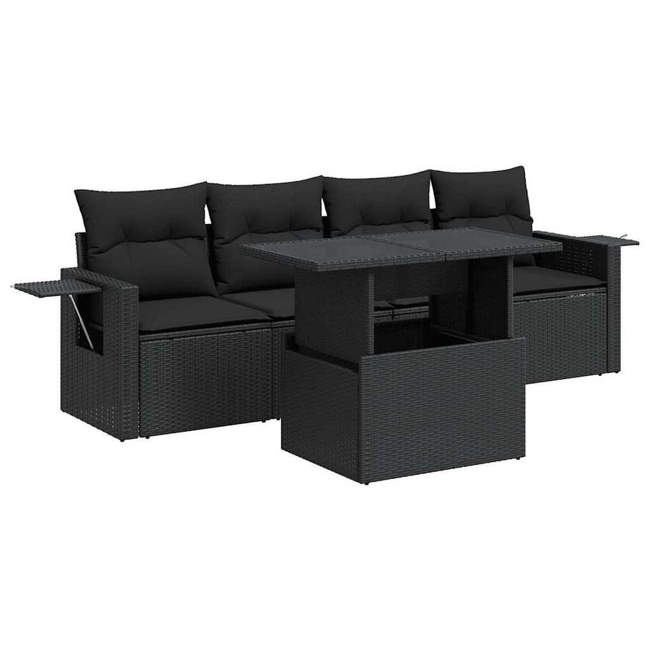 set di divani da giardino Polirattan
