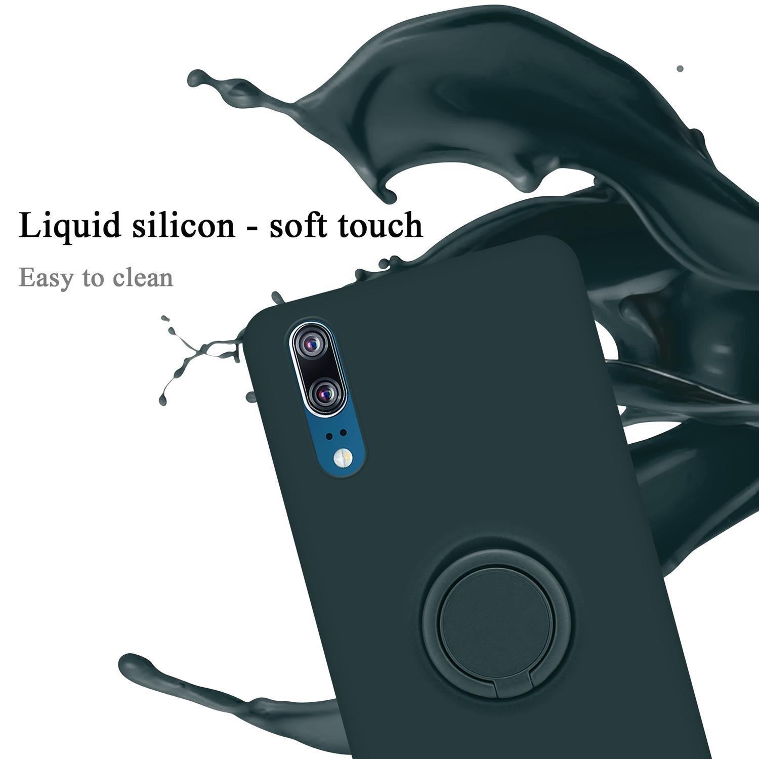 Cadorabo  Hülle für Huawei P20 TPU Silikon mit Ring Liquid 