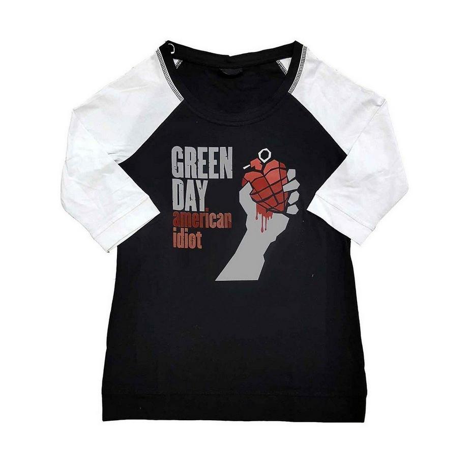 Green Day American Idiot T-Shirt Maniche Raglan  