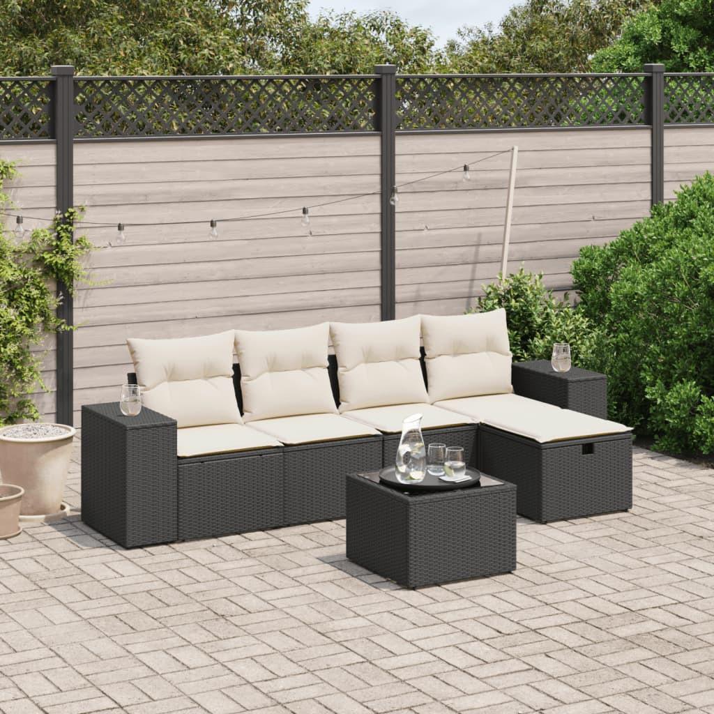 VidaXL set divano da giardino Polirattan  